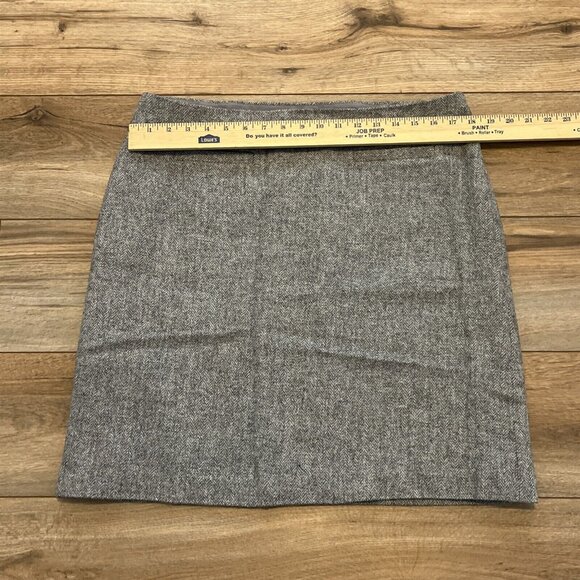 Talbots Pencil Skirt SZ 12 Wool Blend Gray Knit Side Zip Lined - Picture 3 of 8